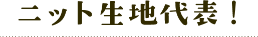 ニット生地代表！