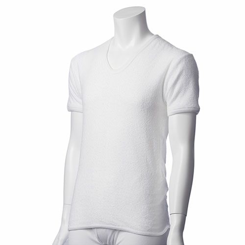 [ソデス]半袖Ｕ首シャツ