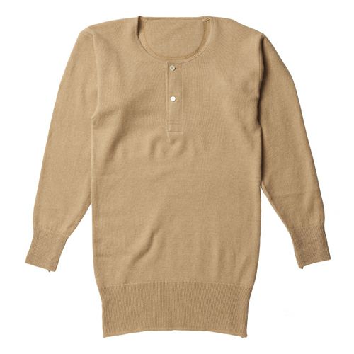 カシミヤ１００％コアラ加工長袖面二シャツ Ｍ・Ｌ・LL |インナー 