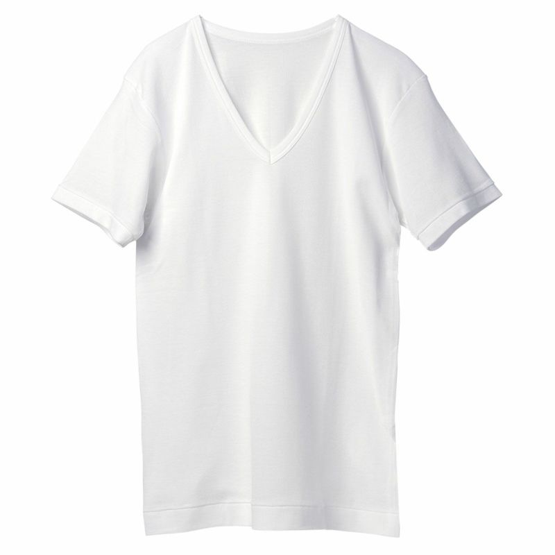 クリアーコット Ｖ衿半袖シャツ