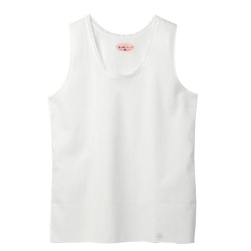 三つ桃ｸﾚｰﾌﾟ 綿100％ Ｖﾈｯｸ