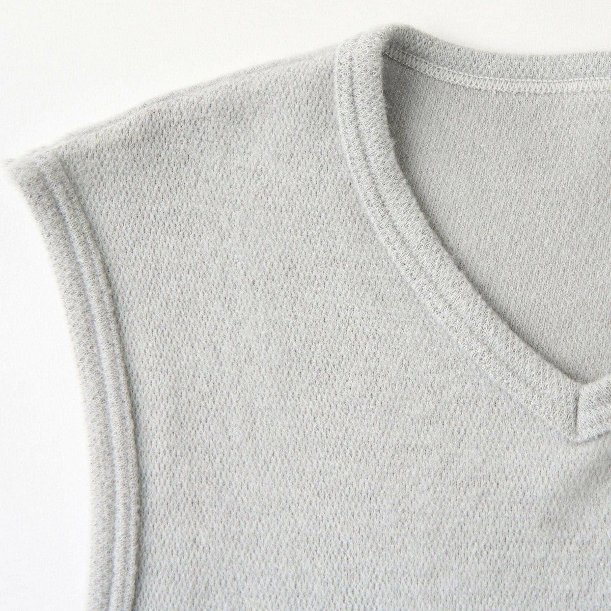 粋肌着 温仕立て V首スリーブレスシャツ