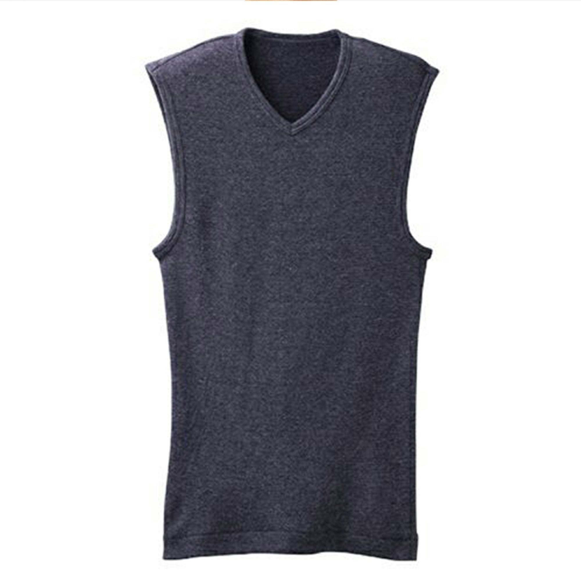 粋肌着 温仕立て V首スリーブレスシャツ