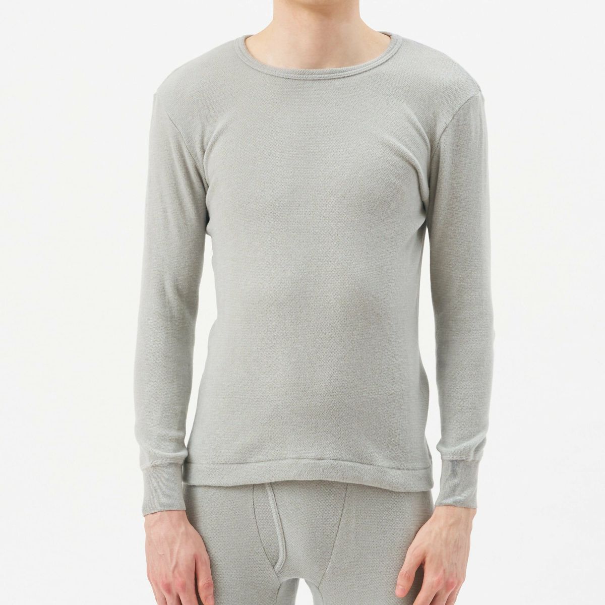 粋肌着 温仕立て 長袖丸首シャツ