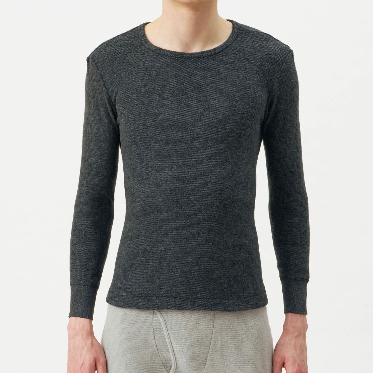 粋肌着 温仕立て 長袖丸首シャツ