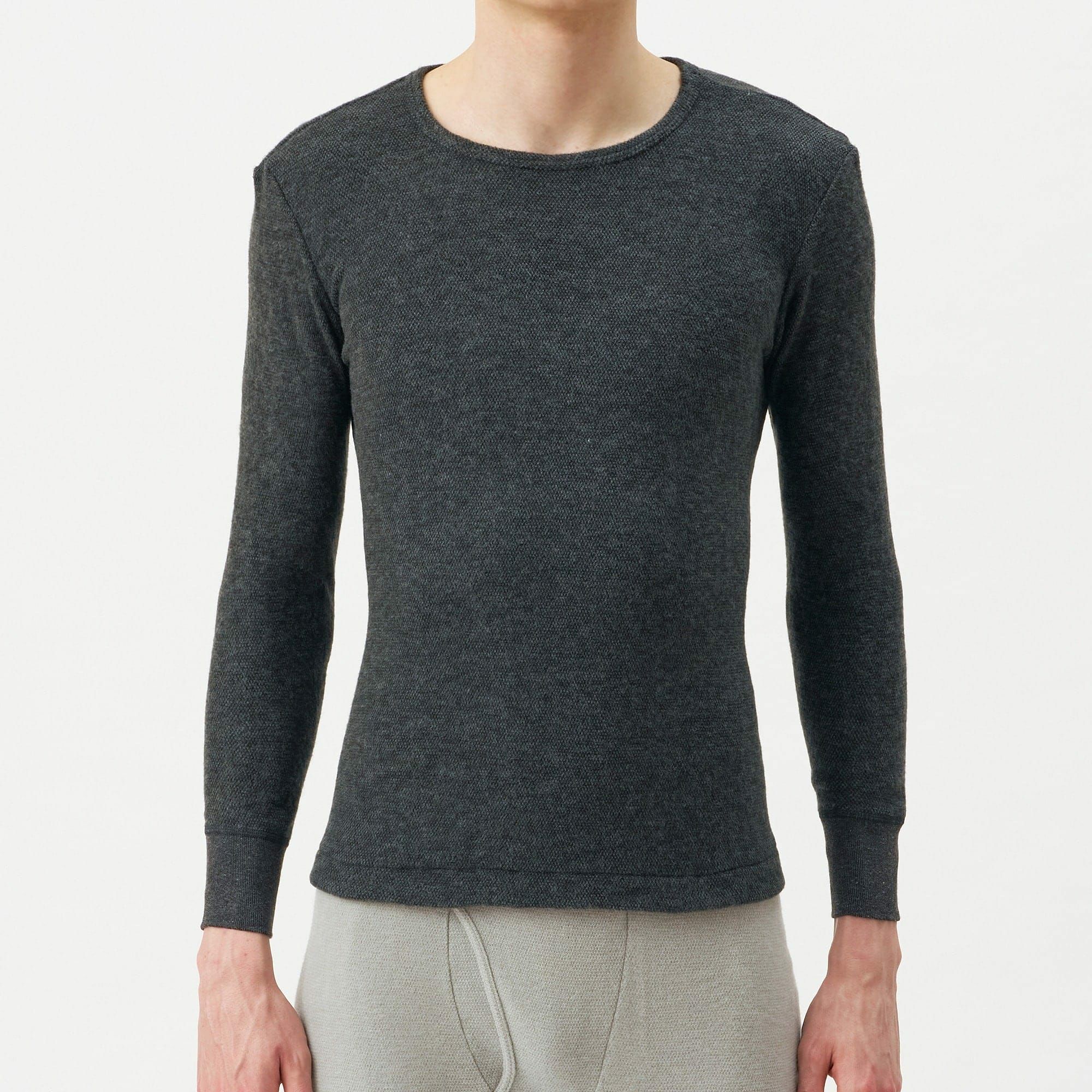 粋肌着 温仕立て 長袖丸首シャツ