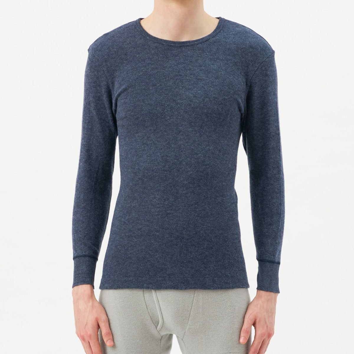 粋肌着 温仕立て 長袖丸首シャツ