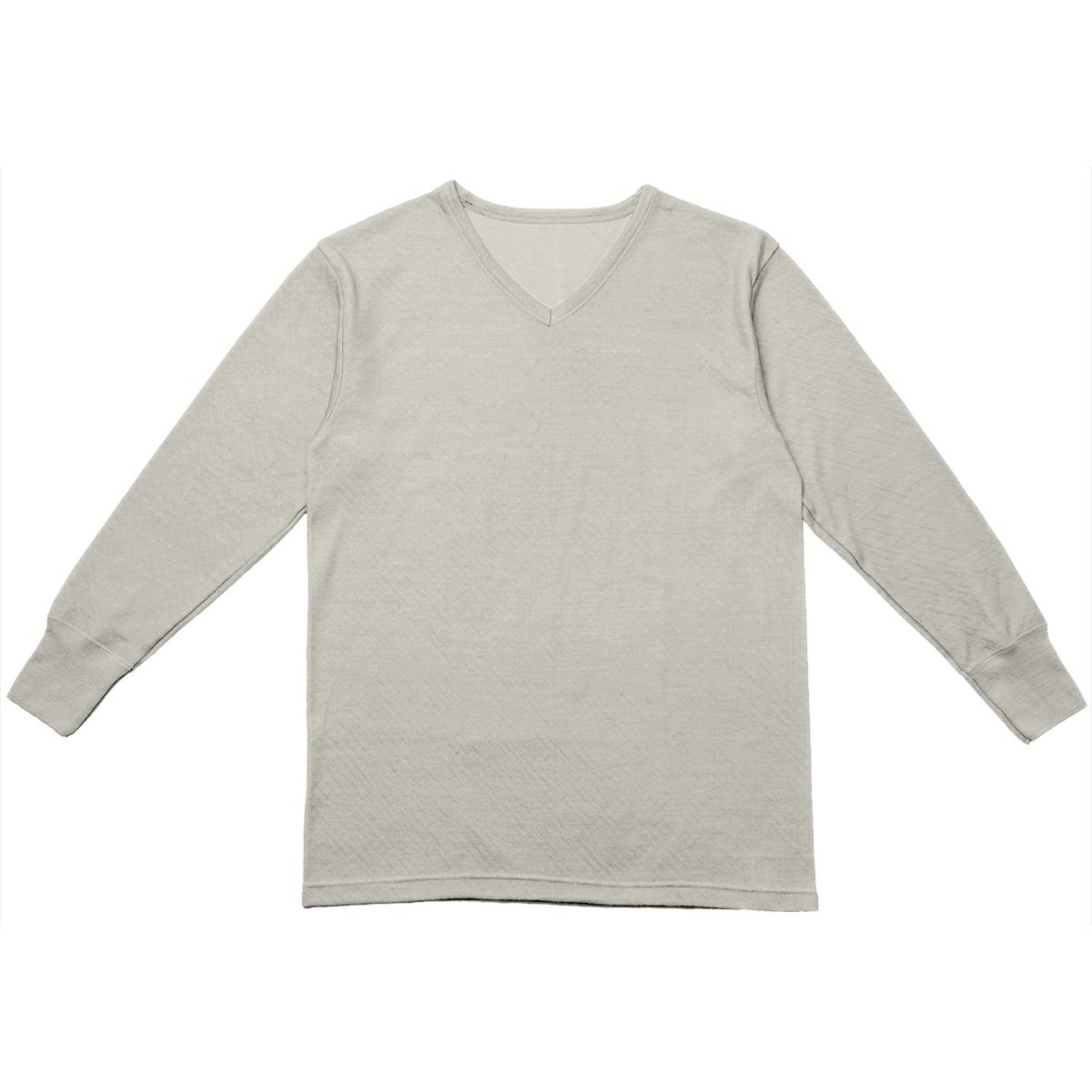 ウール＆コットン 長袖V首シャツ