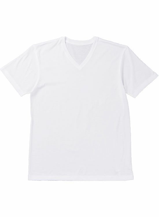 海島綿Ｖネック半袖シャツ