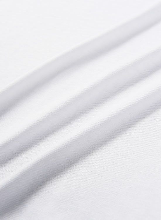 吊り天竺クルーネック半袖シャツ