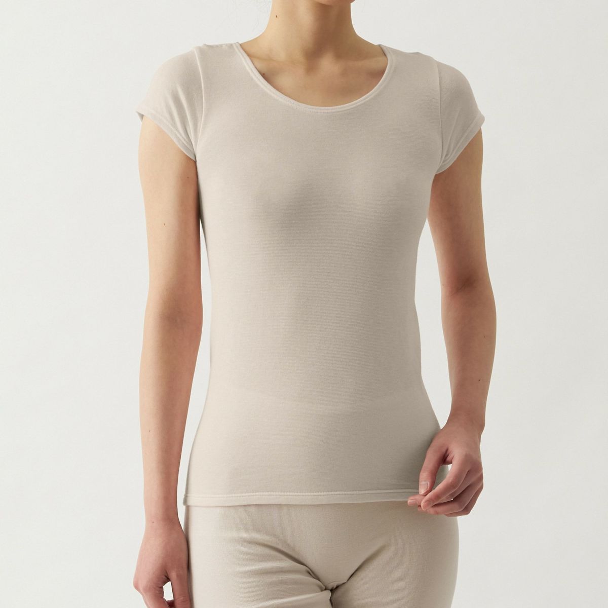 肌ごころ まとう フレンチ袖インナー