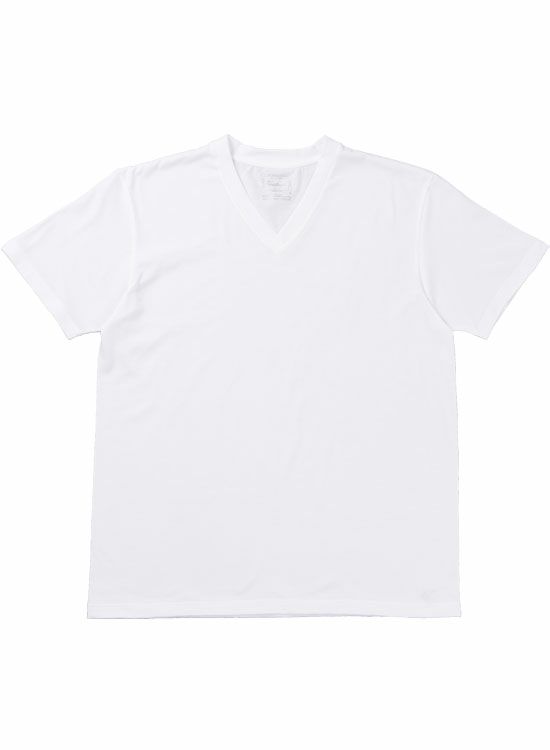 天竺 海島綿１００％ VネックTシャツ