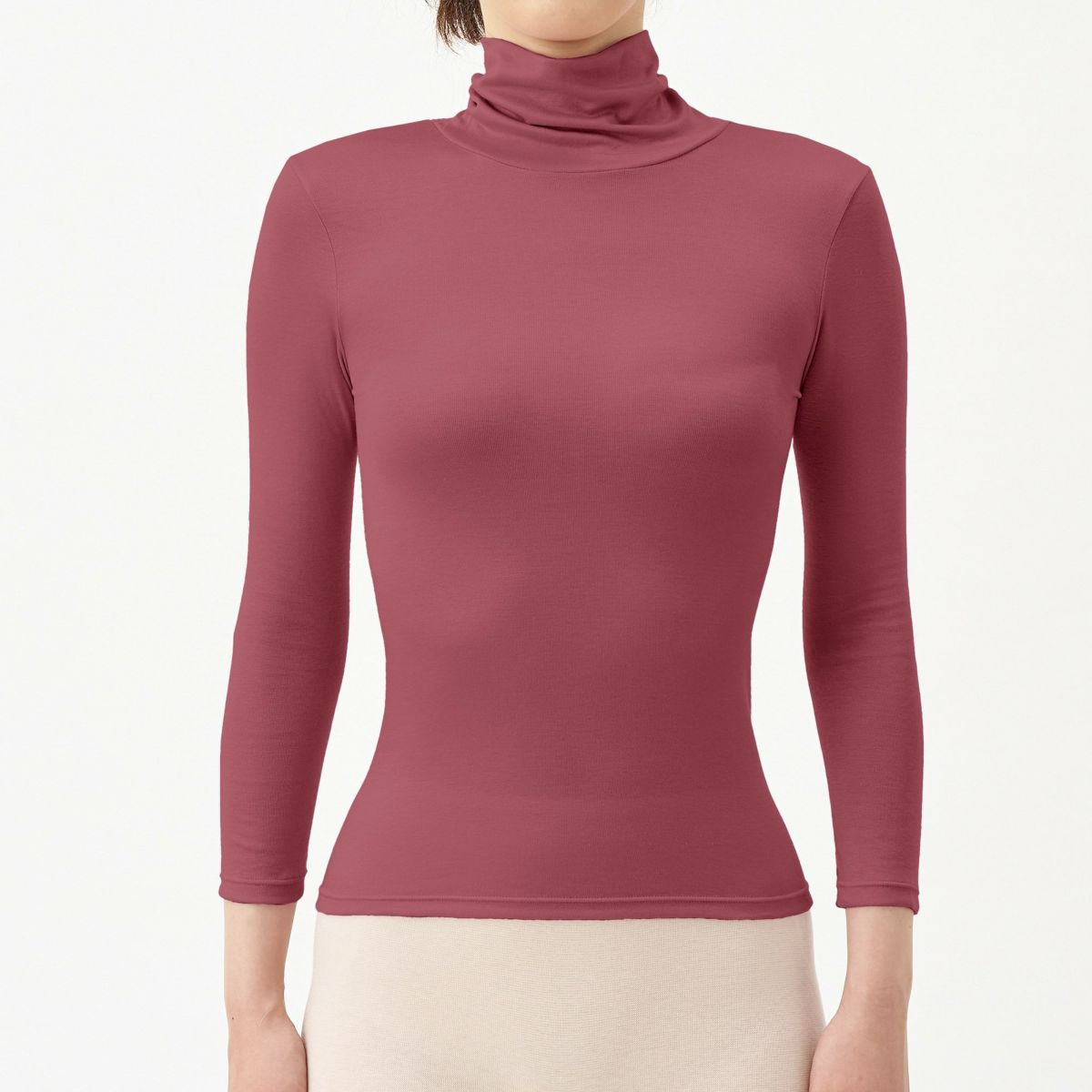 [極上]ハイネック ８分袖インナー