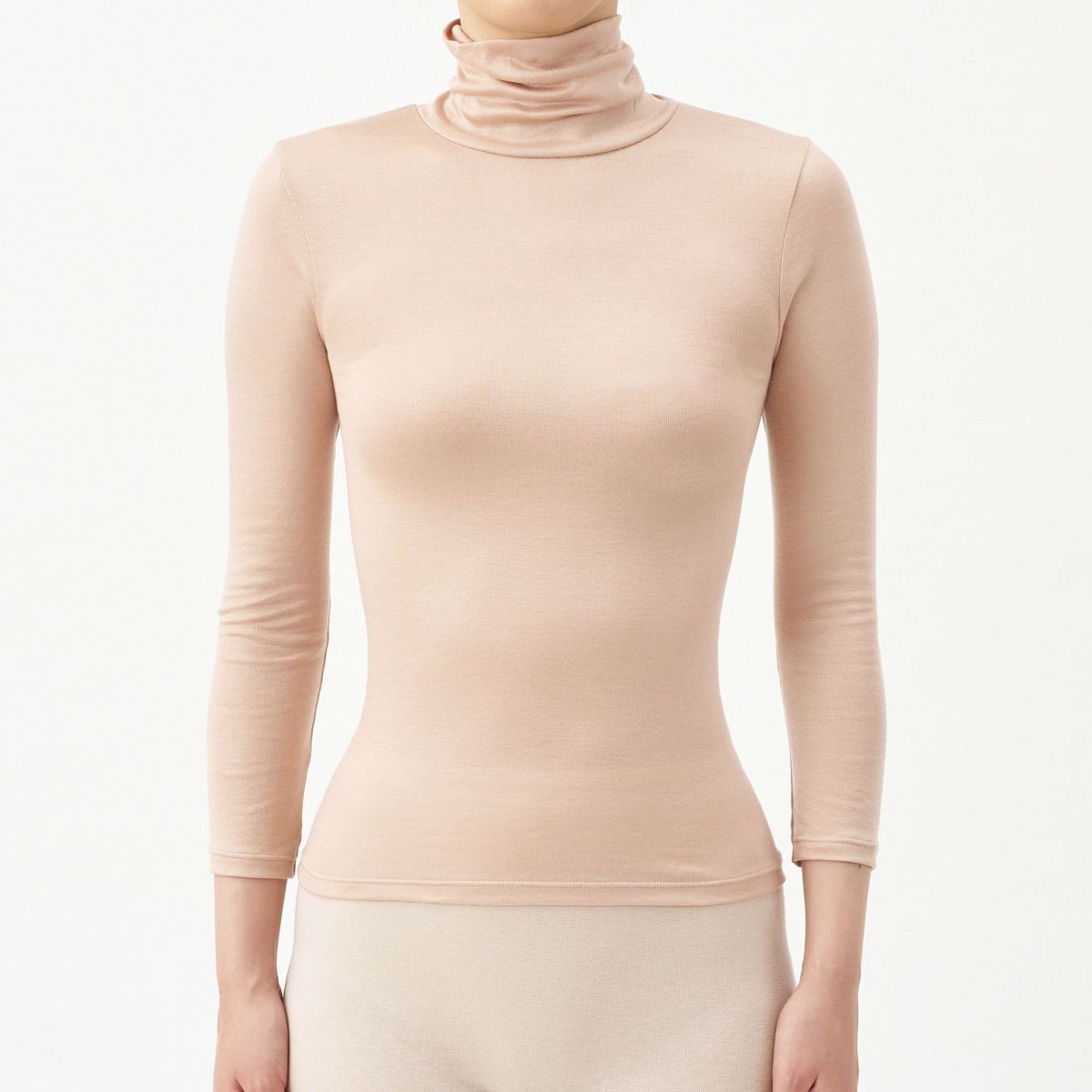 [極上]ハイネック ８分袖インナー