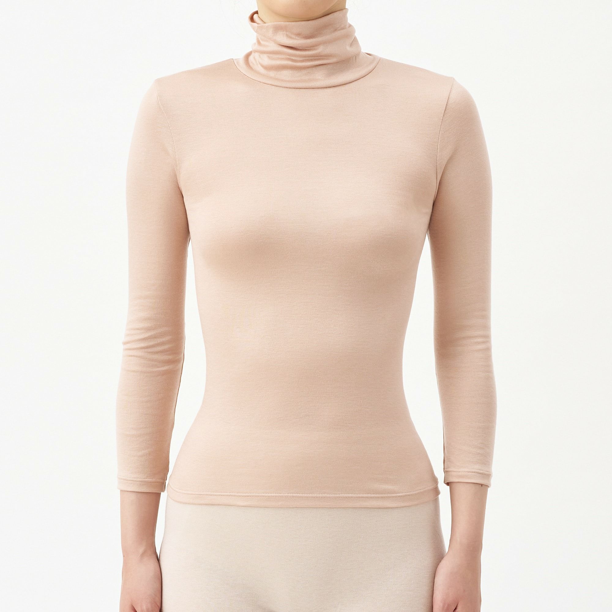 [極上]ハイネック ８分袖インナー