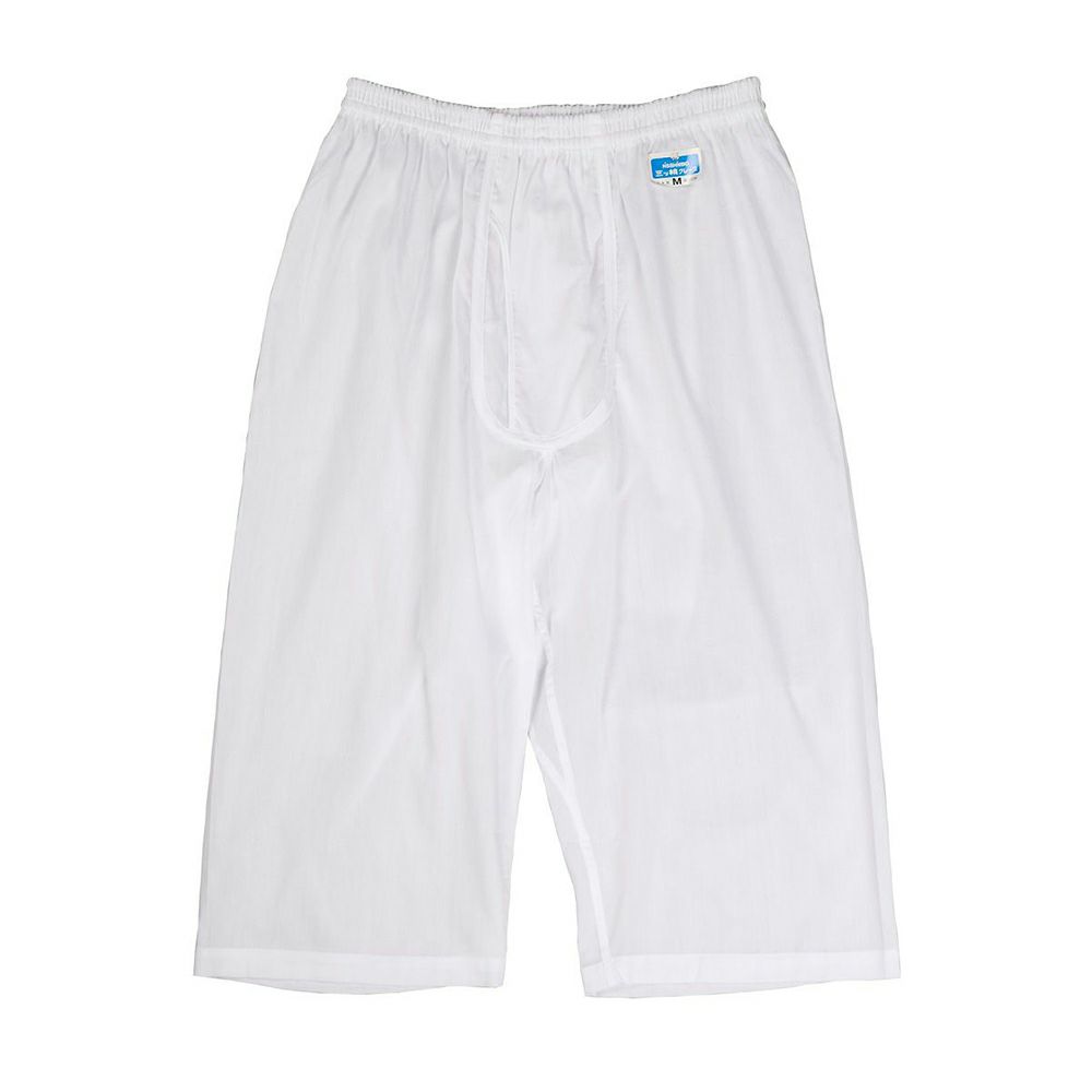 三つ桃クレープ綿１００％前開き 5分丈ロンパン