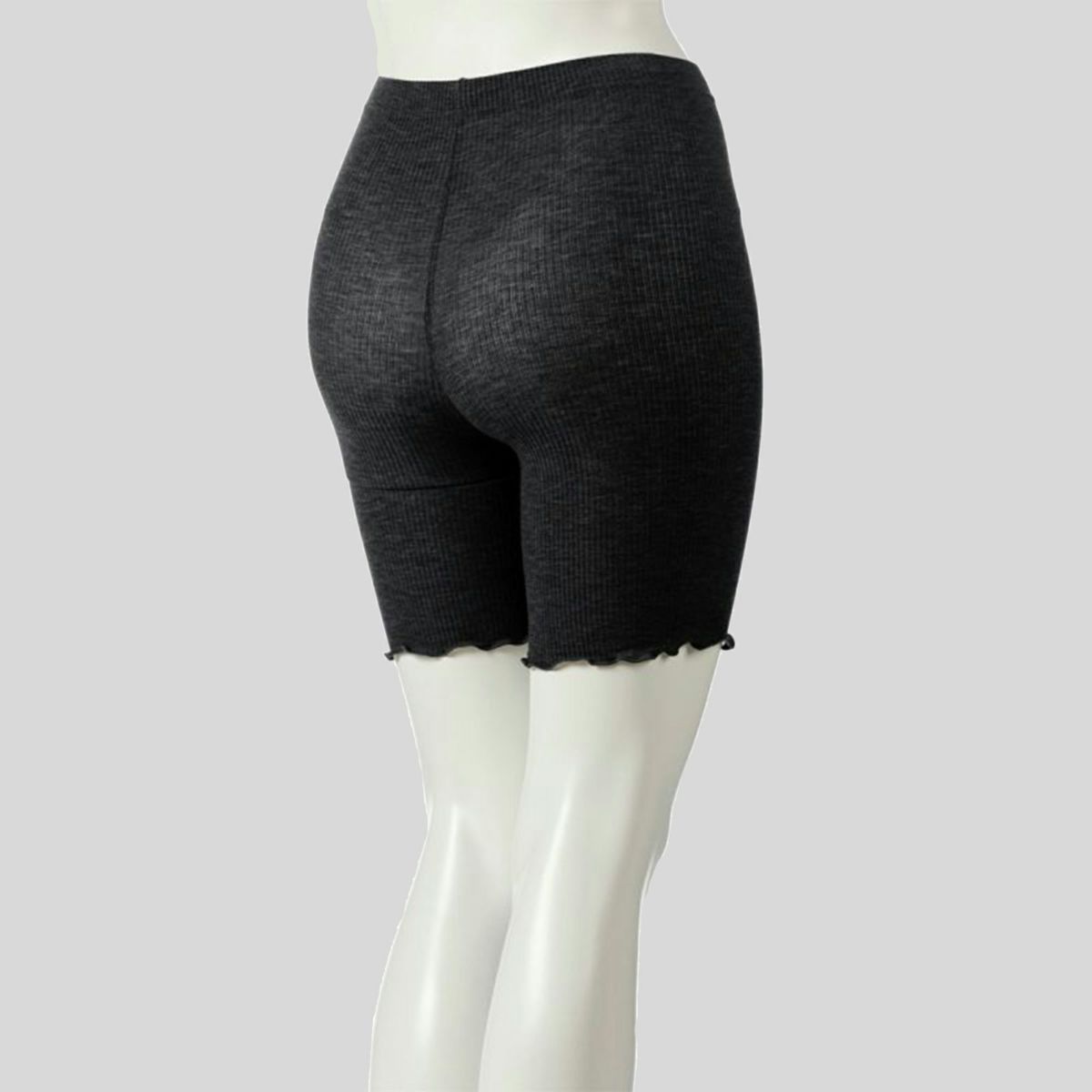 [あしマルシェ]足口フリル調3分丈ボトム