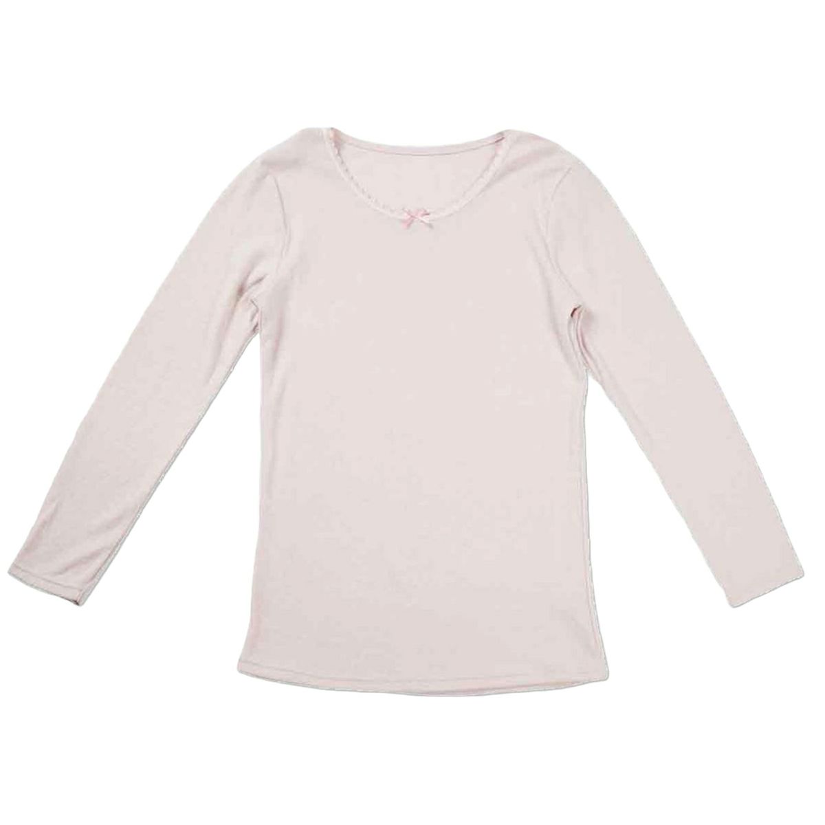 【温活女子】レース付き8分袖インナー