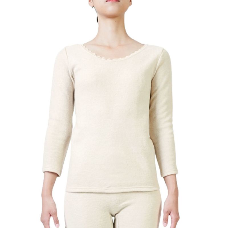 温暖力　あったか遠赤当て布付き８分袖 ｲﾝﾅｰ