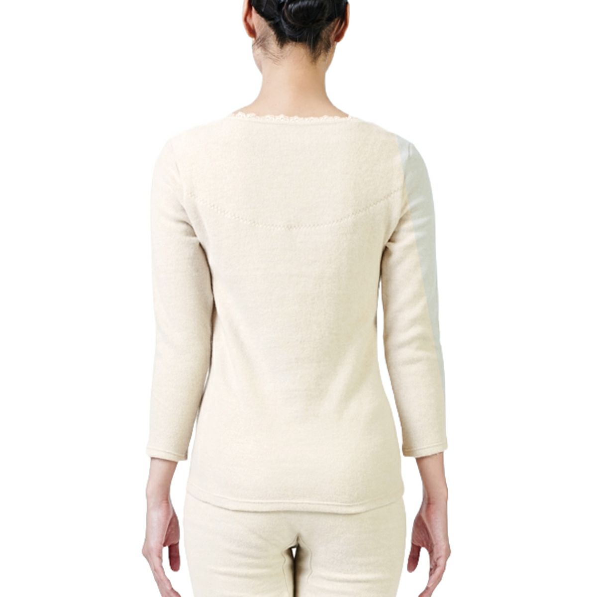 温暖力　あったか遠赤当て布付き８分袖 ｲﾝﾅｰ