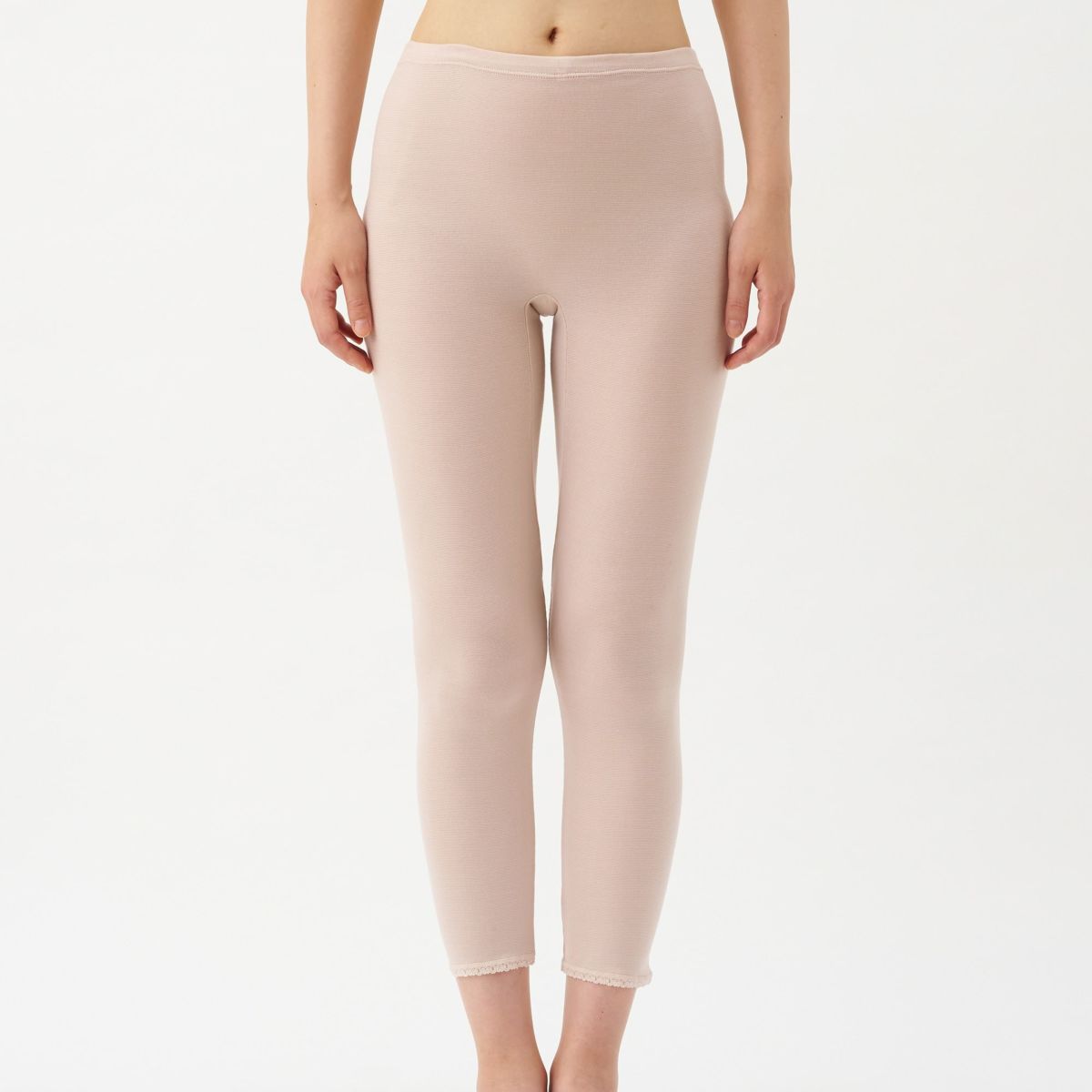 肌ごころ 選べるボトムスあったかキープ9分丈ボトム