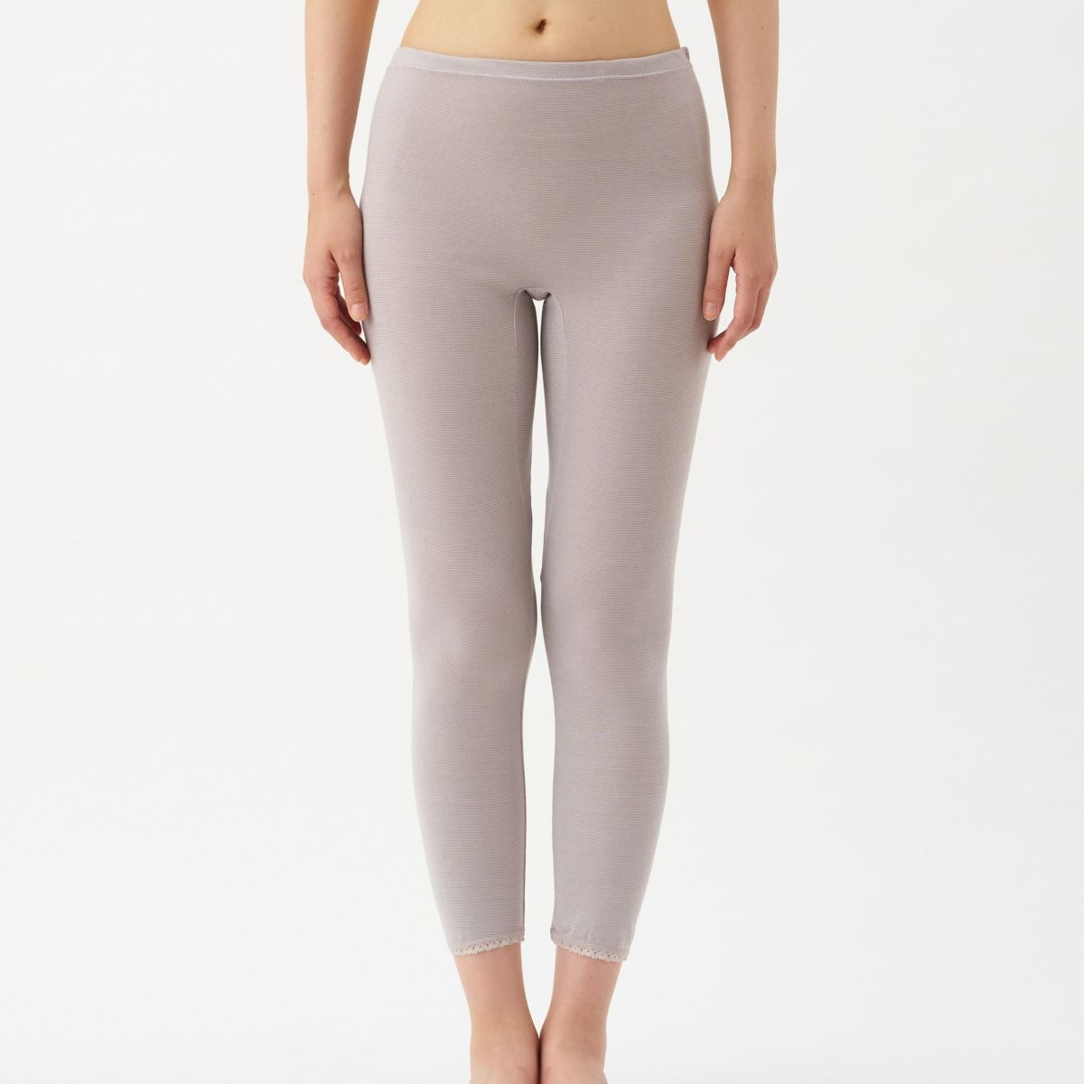 肌ごころ 選べるボトムスあったかキープ9分丈ボトム