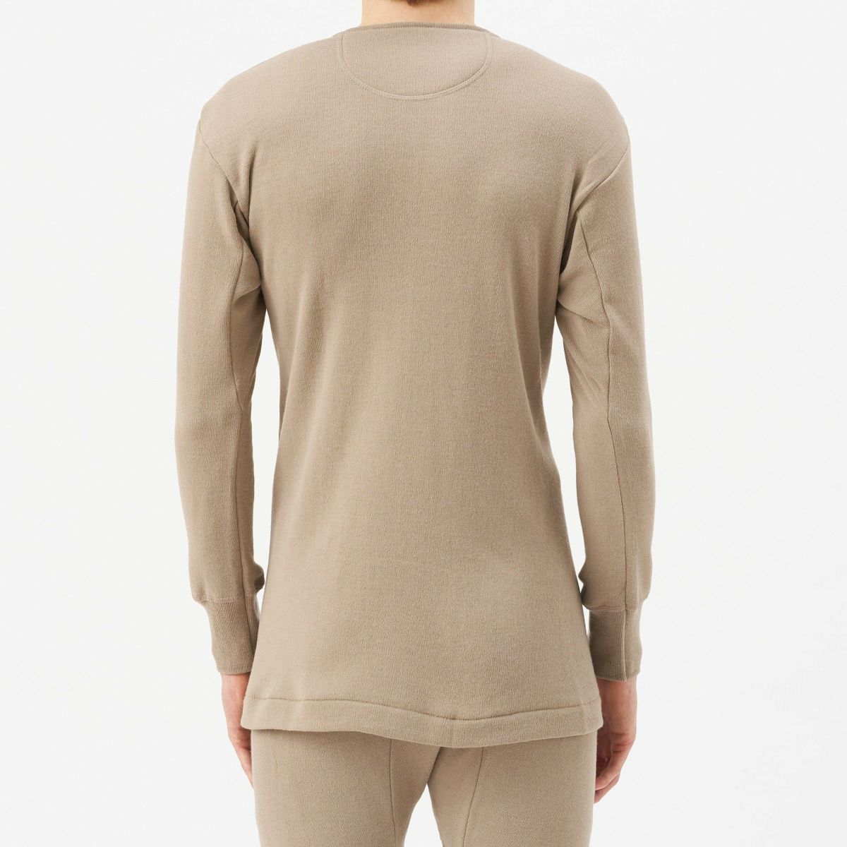 ウール混 長袖ボタン付シャツ