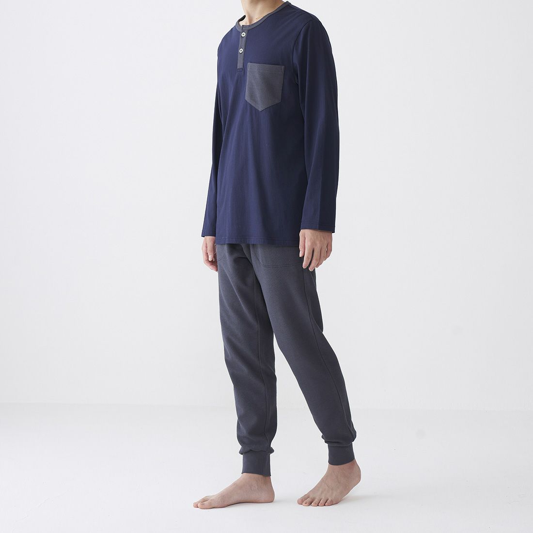 タケオキクチ 長袖ヘンリーネックシャツ