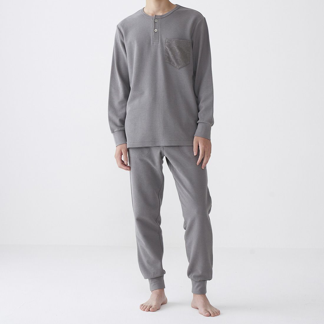 タケオキクチ 長袖ヘンリーネックシャツ