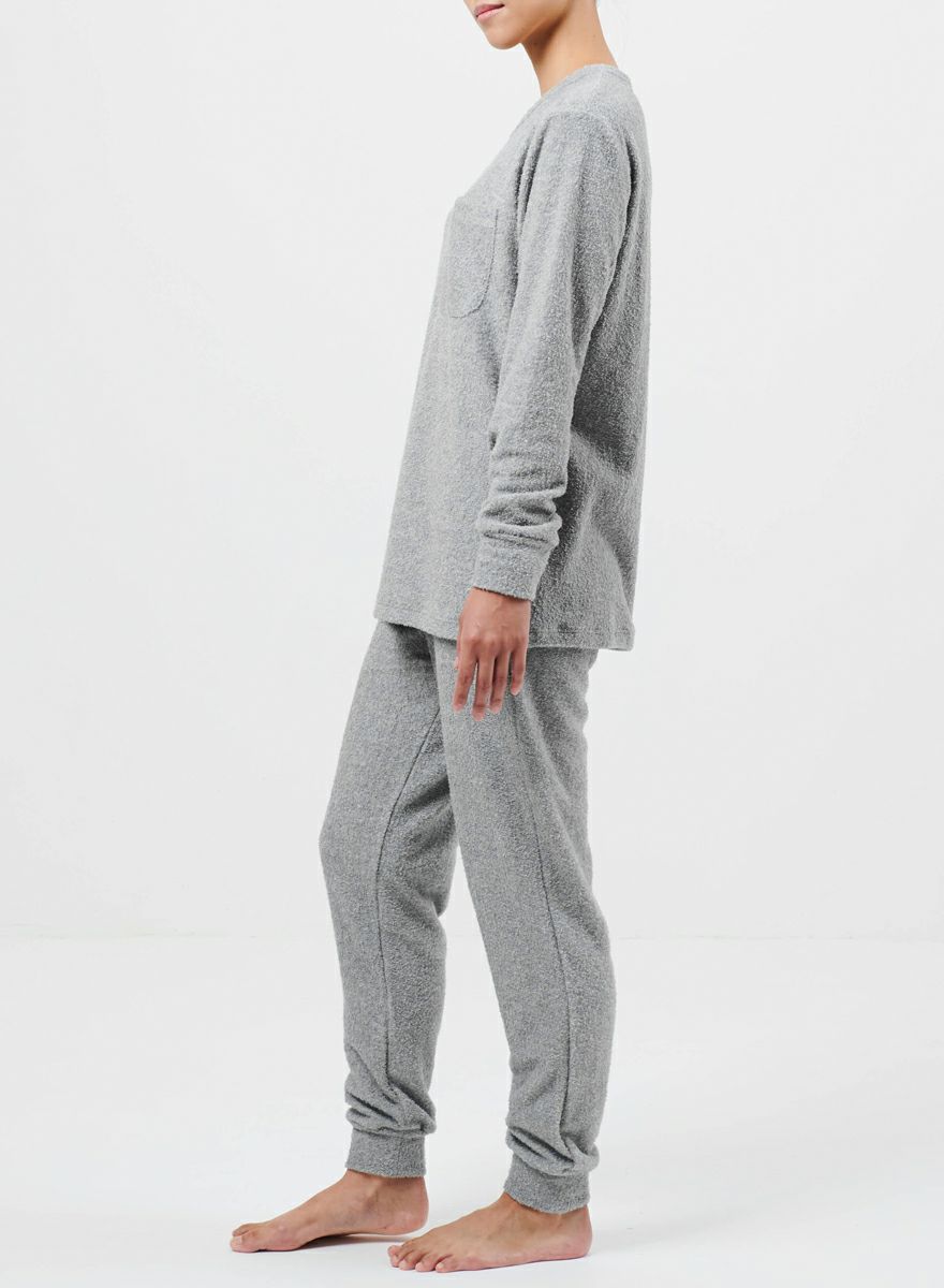 ミディアムソデス ユニセックス クルーネック長袖シャツ