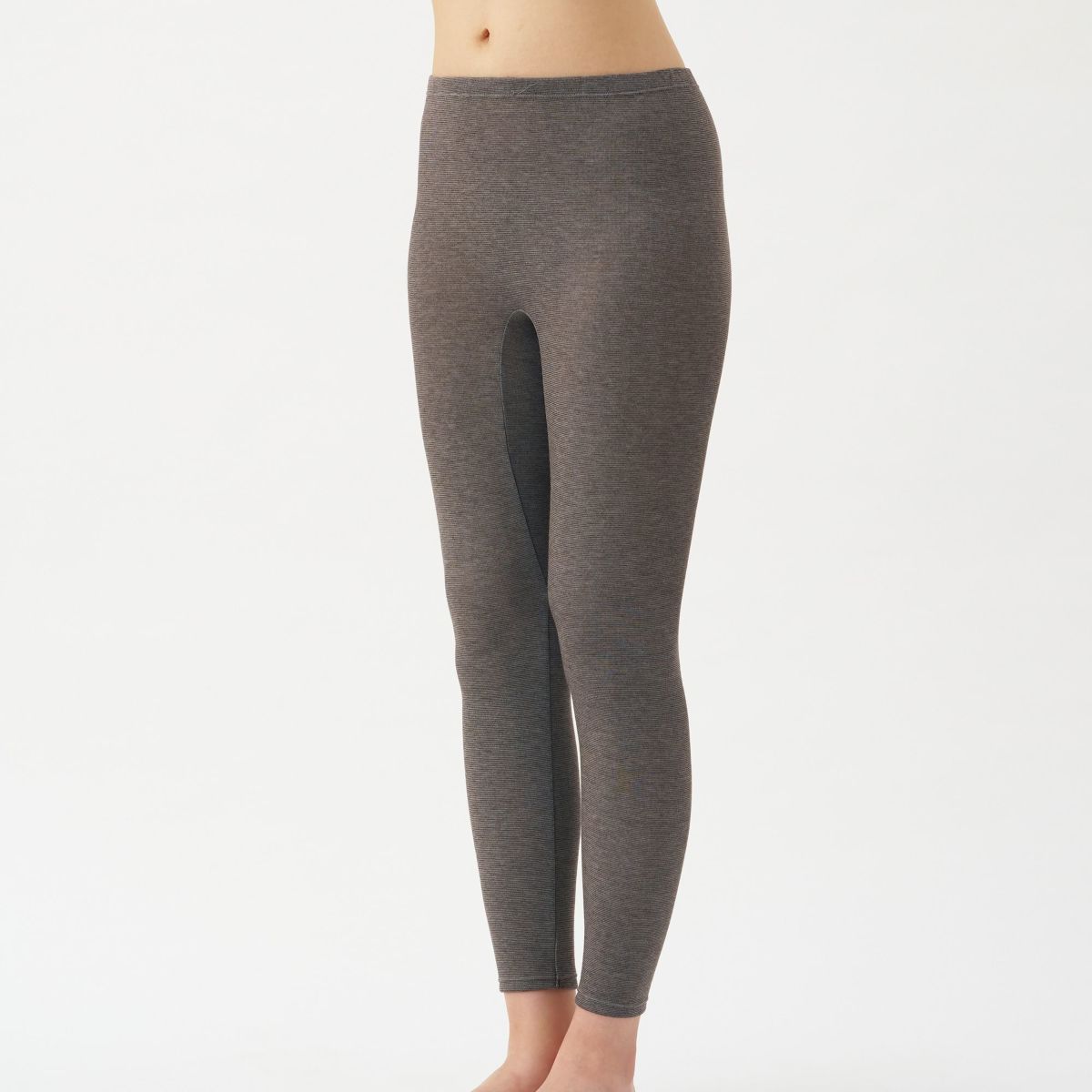 肌ごころ 吸湿発熱 裏起毛 9分丈ボトム