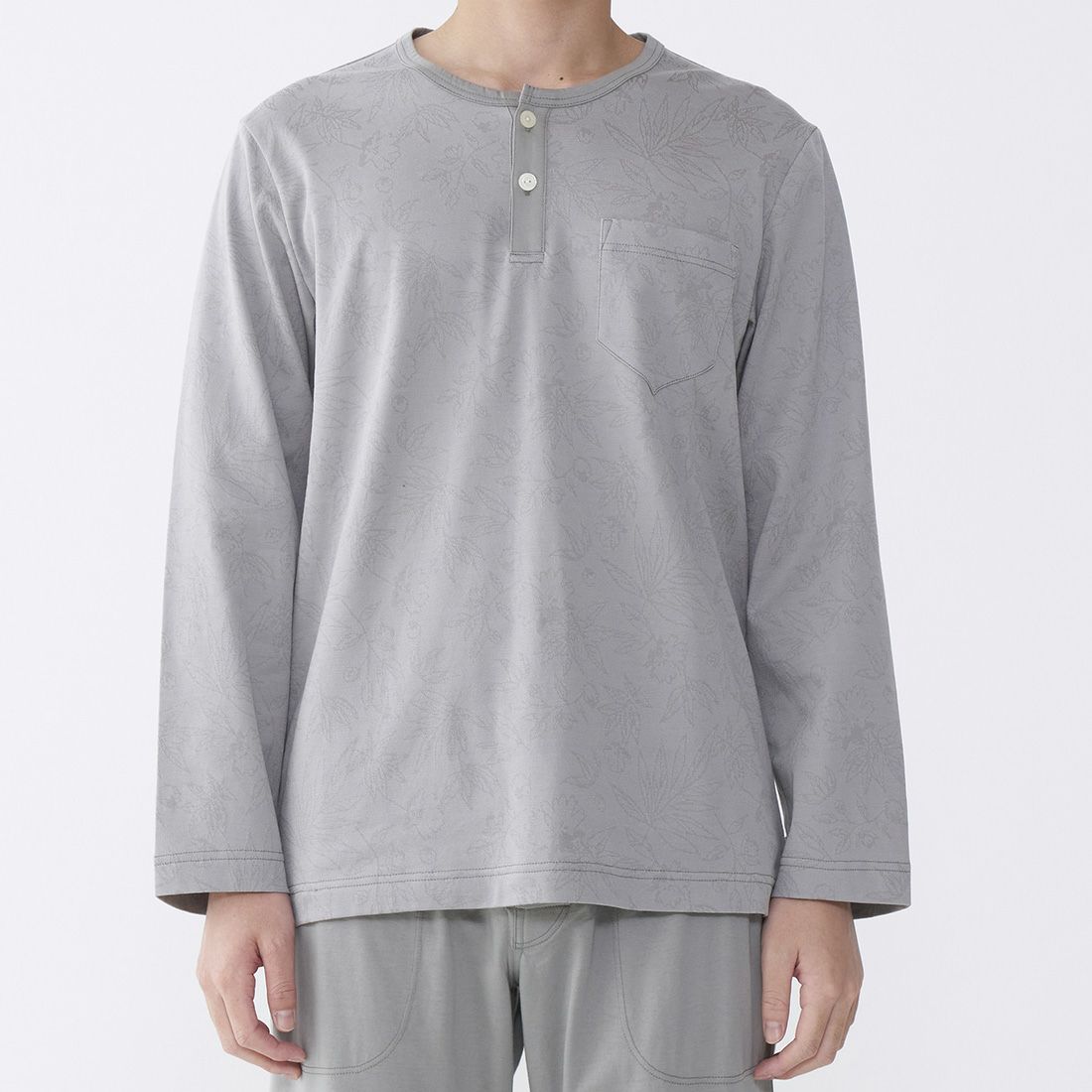  タケオキクチ　長袖ヘンリーネックパジャマ