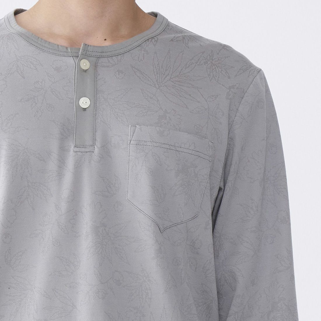  タケオキクチ　長袖ヘンリーネックパジャマ