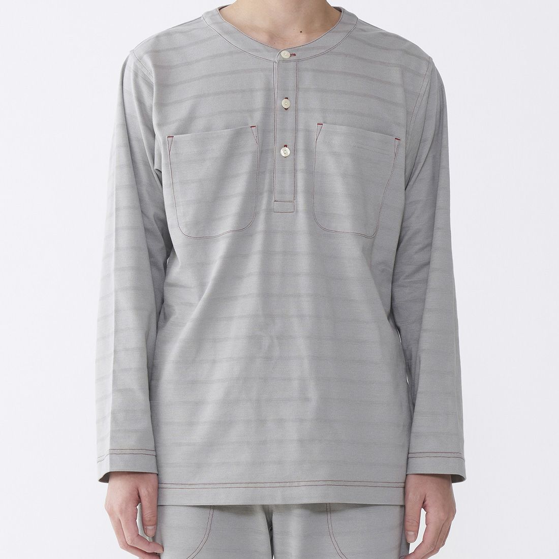 タケオキクチ　長袖ヘンリーネックパジャマ