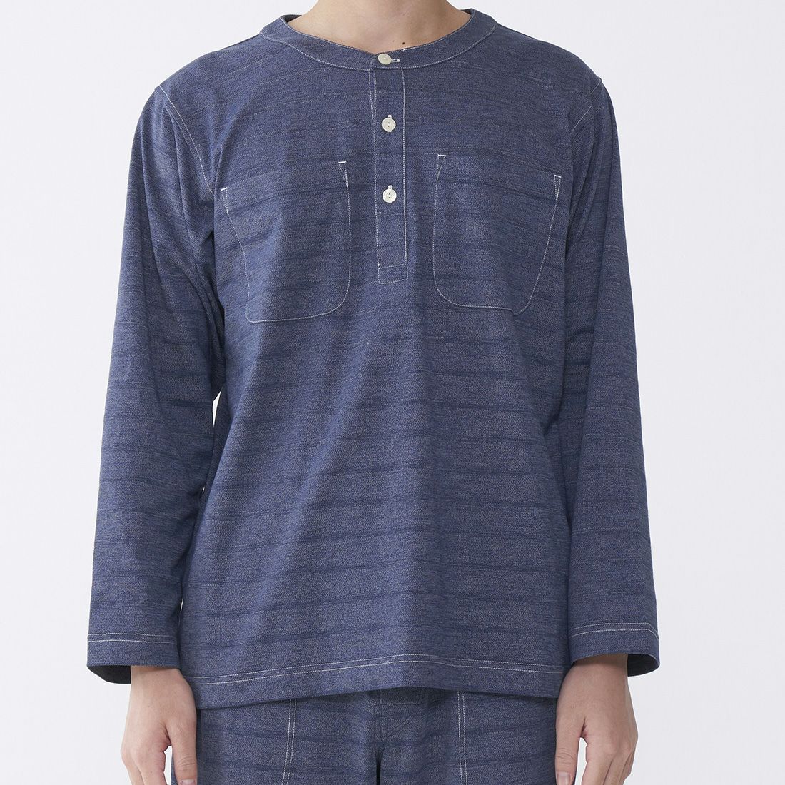 タケオキクチ　長袖ヘンリーネックパジャマ