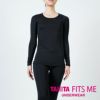 TANITA FITS ME ﾚﾃﾞｨｰｽ 長袖ｸﾙｰﾈｯｸTｼｬﾂ