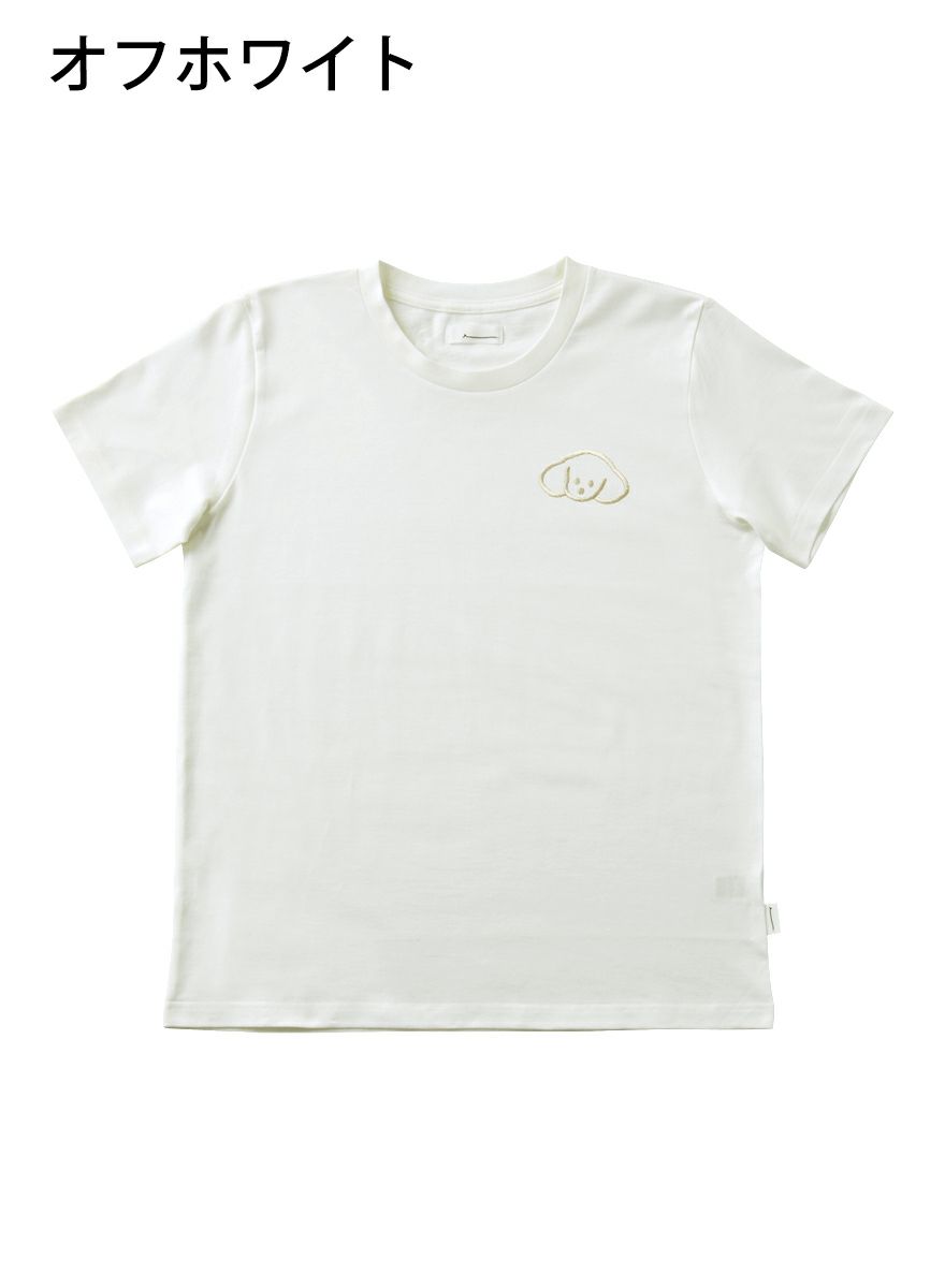 レディースＴシャツ たれみみ犬刺繍