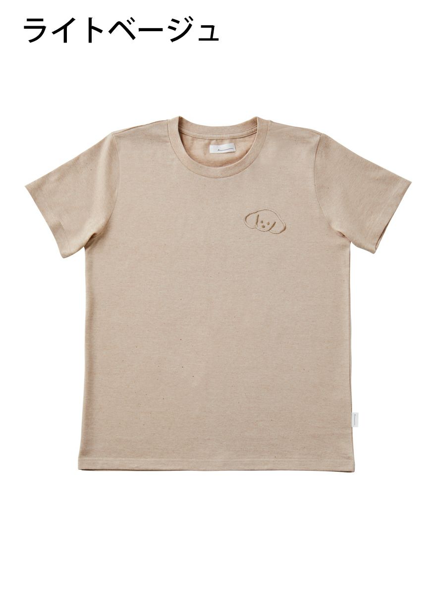 レディースＴシャツ たれみみ犬刺繍