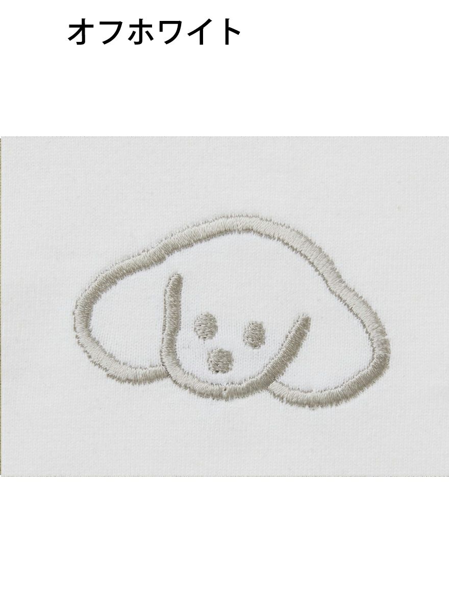 レディースチュニックTシャツ たれみみ犬刺繍