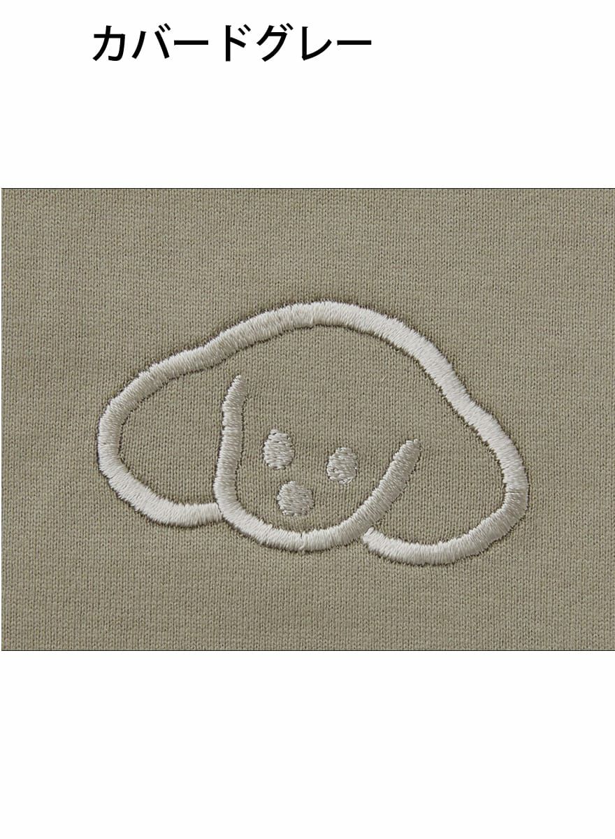 レディースチュニックTシャツ たれみみ犬刺繍