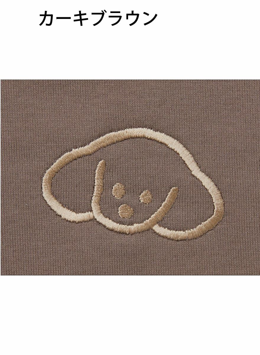 レディースチュニックTシャツ たれみみ犬刺繍