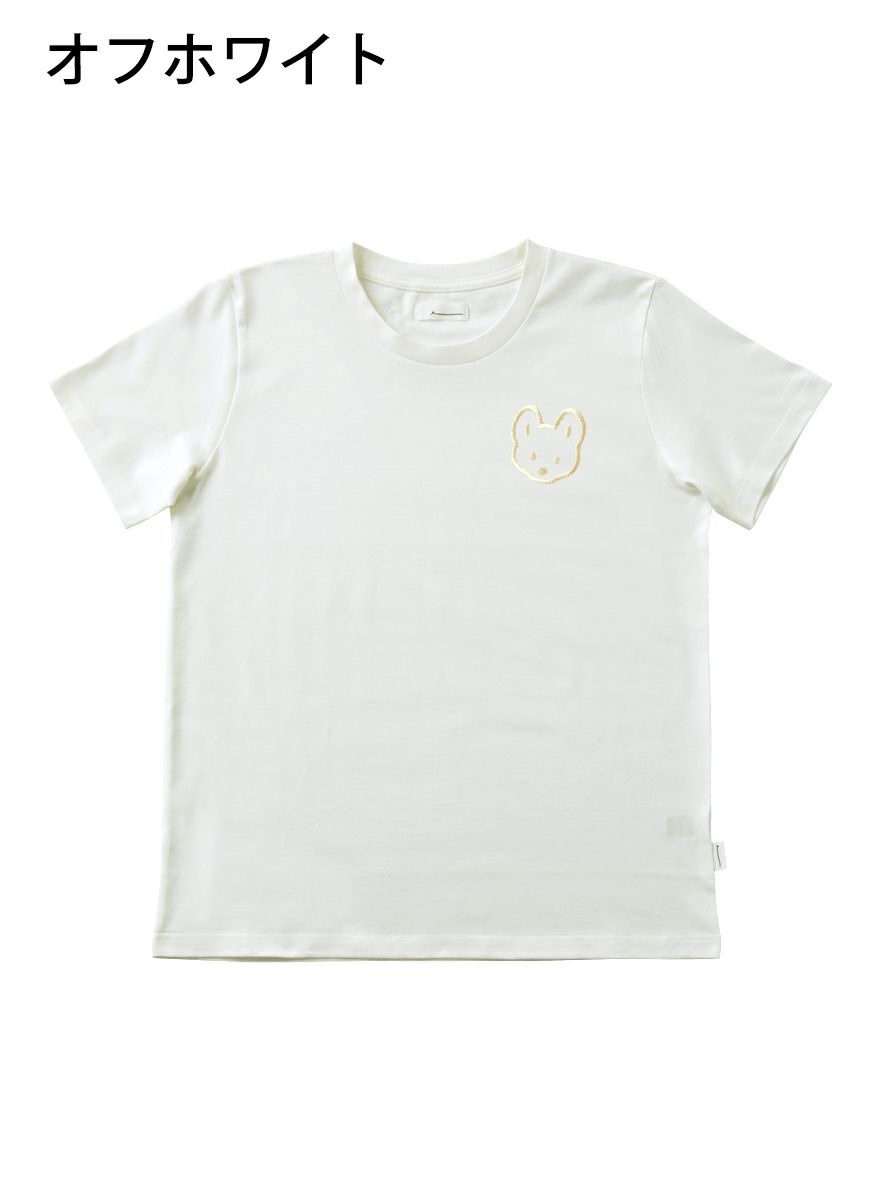 レディースＴシャツ 豆芝刺繍