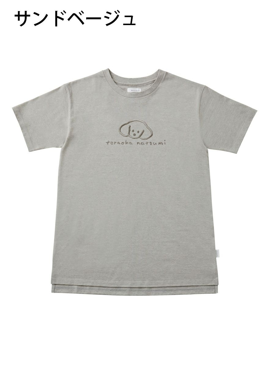 ディースチュニックTシャツ たれみみ犬+サイン