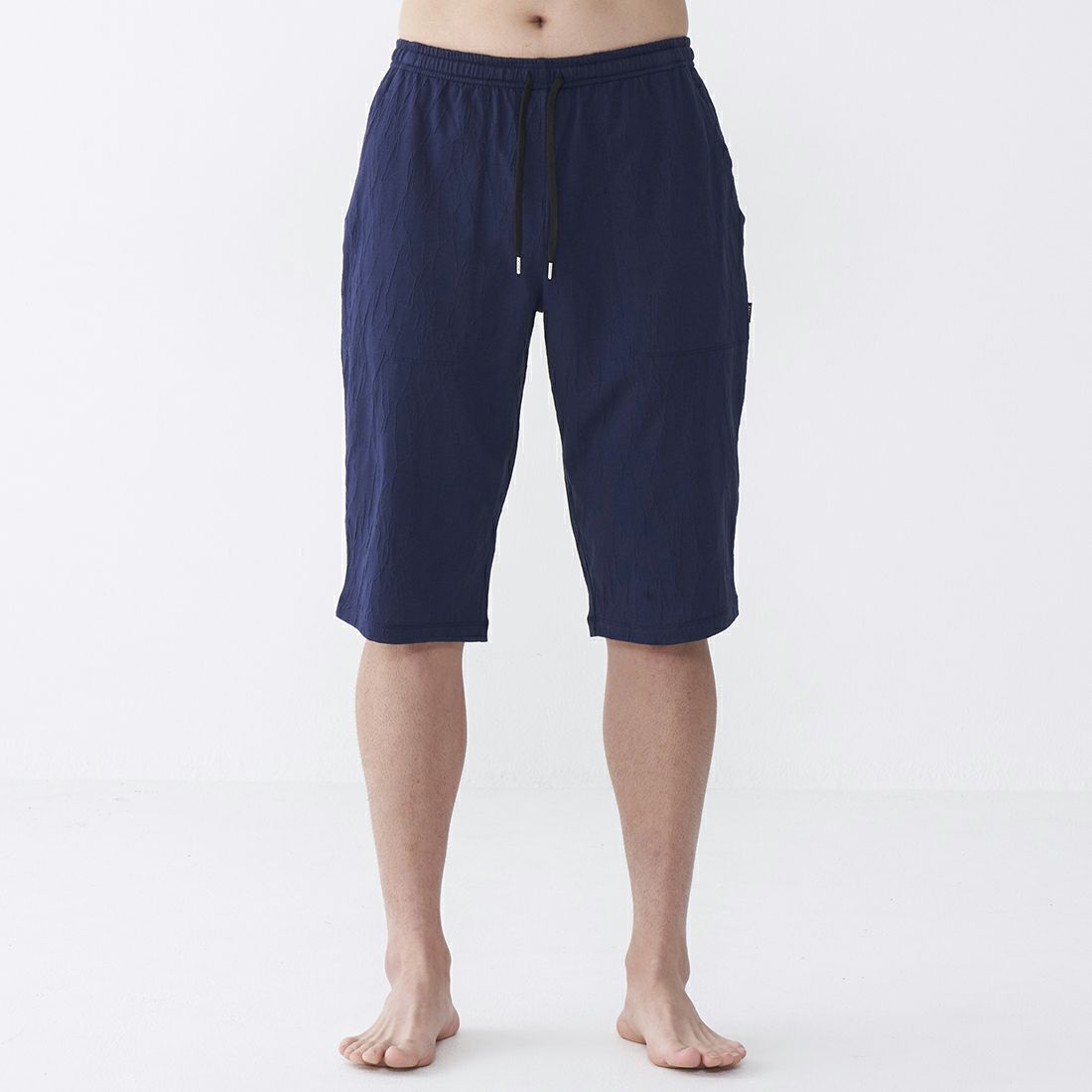 エポカ ウォモ タックジャカード膝丈ジャージハーフパンツ