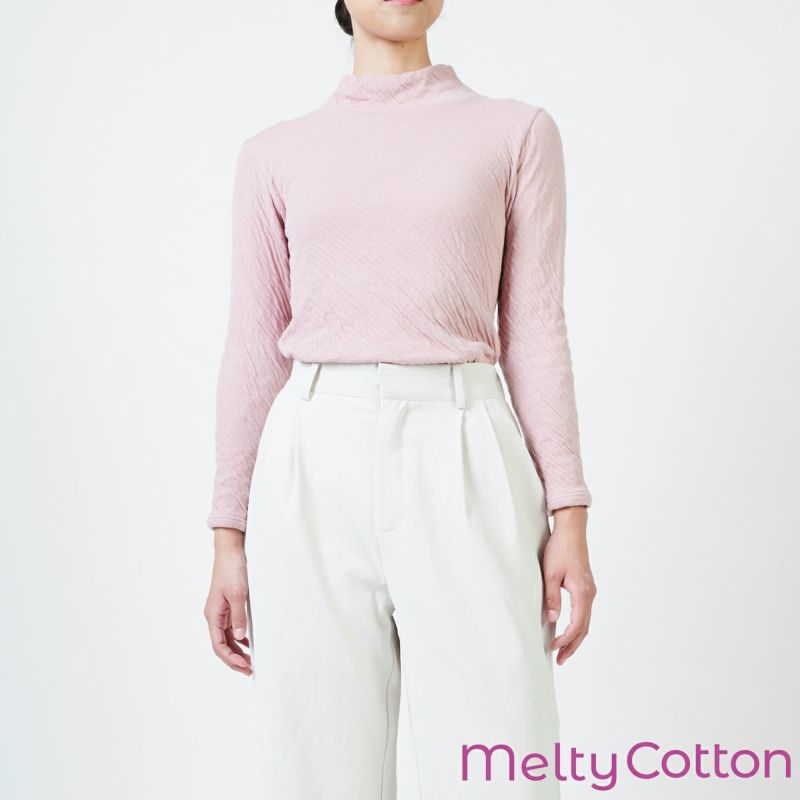 Melty Cotton ハイネック長袖インナー 