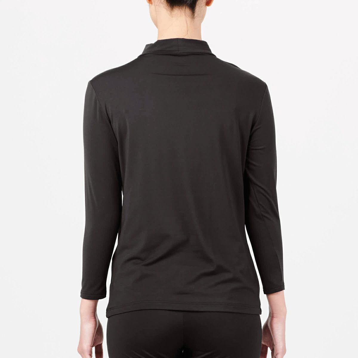 BREEZE/TEX レディースハイネック8分袖インナー