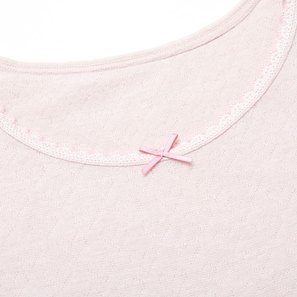 温活cute 背当て付レース付8分袖インナー