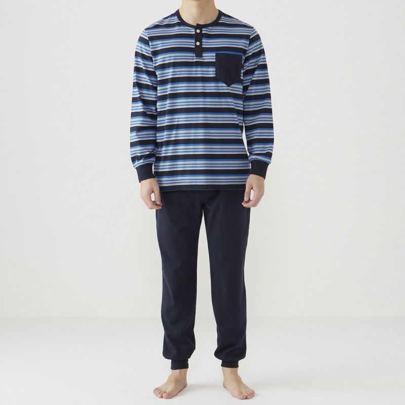 タケオキクチ 長袖ヘンリーネックパジャマ
