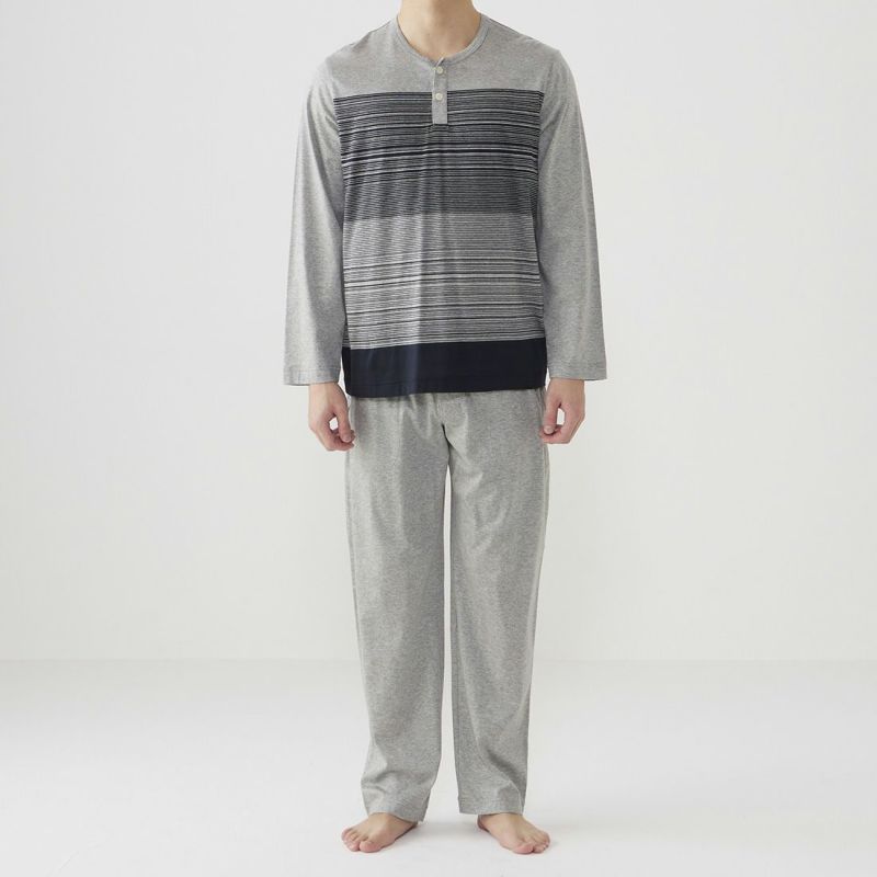 タケオキクチ 長袖ヘンリーネックパジャマ
