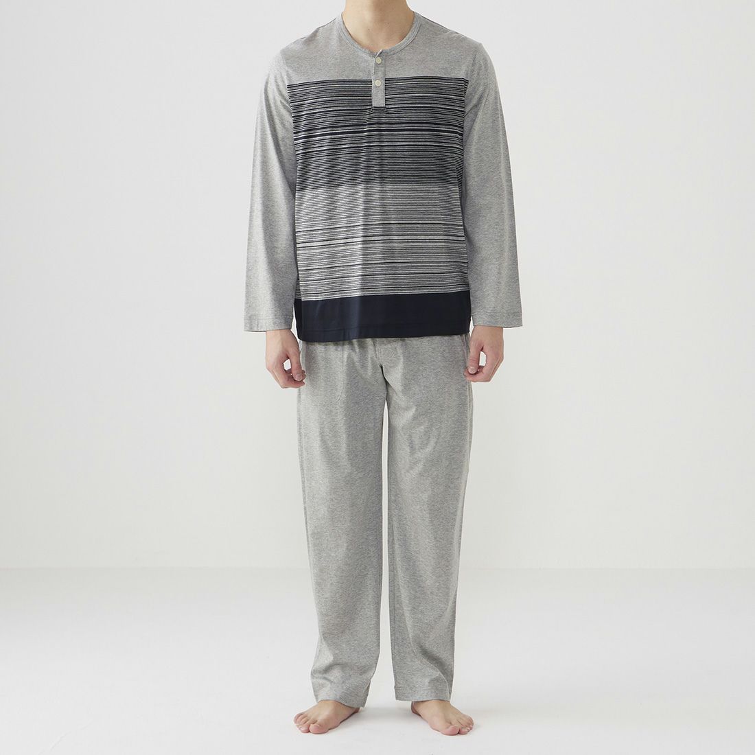 タケオキクチ 長袖ヘンリーネックパジャマ
